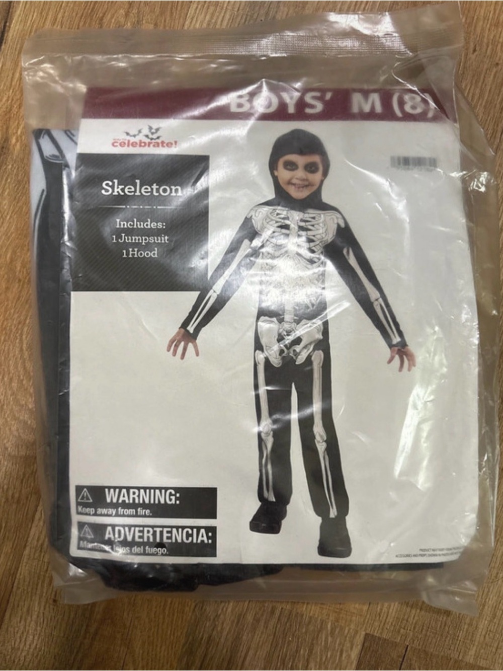 Disney Black Skeleton Jumpsuit Costume with White Bone Print